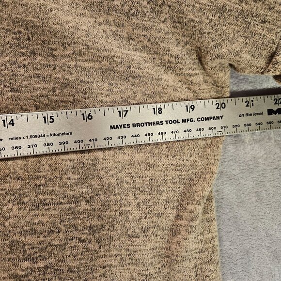 Jillian + Nicloe Blouse Womens M Gray Jersey Knit Bell tiered sleeves Stretch - Picture 7 of 11